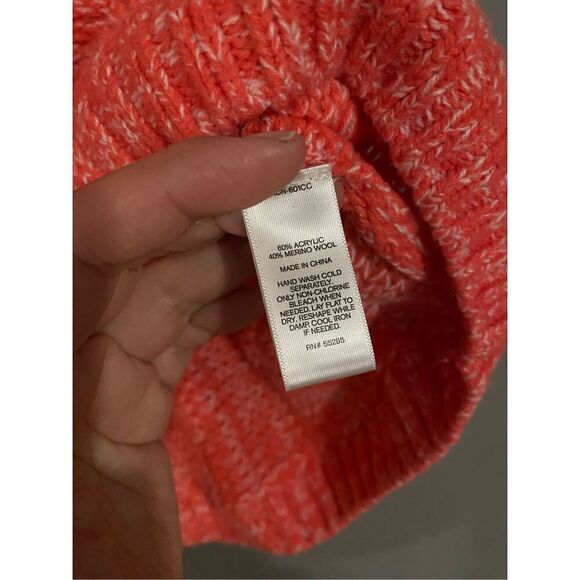 Express Pink Wool Knit 3/4 Sleeve Scoop Neck Sweater Size Medium - Picture 5 of 7